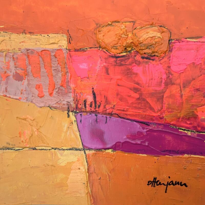 Peinture Champ abstrait 2 par Ottenjann Andrea | Tableau Abstrait Paysages Acrylique