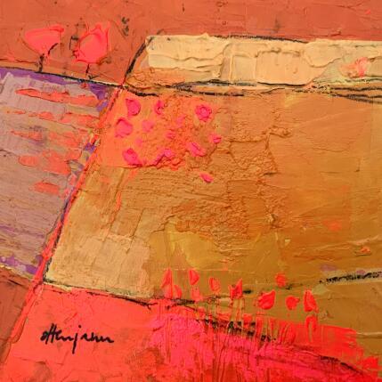 Peinture Champ abstrait 1 par Ottenjann Andrea | Tableau Abstrait Acrylique Paysages