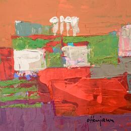 Peinture Vue recomposée 2 par Ottenjann Andrea | Tableau Abstrait Acrylique Paysages