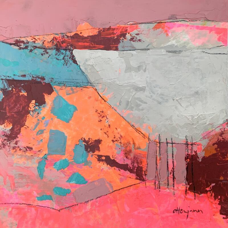 Peinture Lumière de terrain 2 par Ottenjann Andrea | Tableau Abstrait Paysages Acrylique