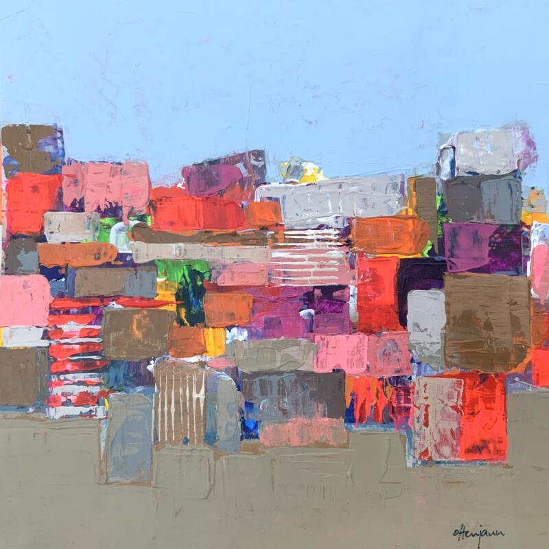 Gemälde Compact von Ottenjann Andrea | Gemälde Abstrakt Landschaften Acryl