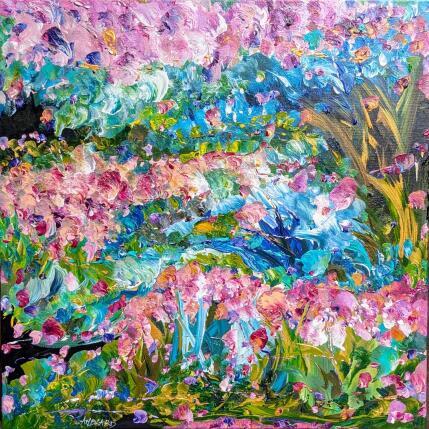 Peinture Arbuste fleuri numéro 1 par Amblard Florence | Tableau Abstrait Acrylique Nature