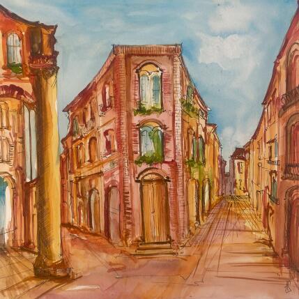 Painting Dans les rues de Turin by Sorokopud Angelina | Painting