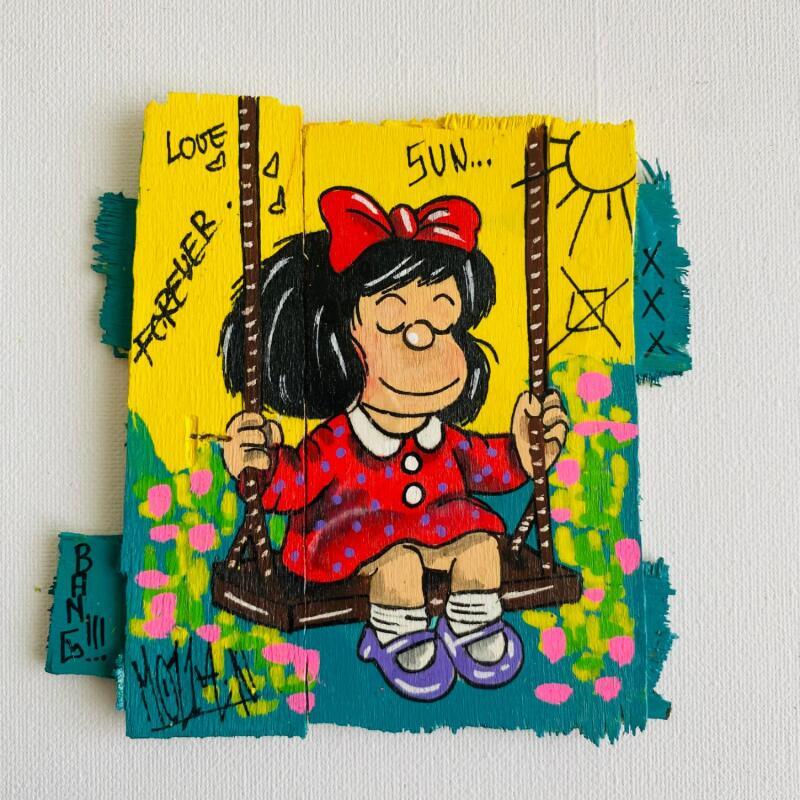 Peinture Liberty par Molla Nathalie  | Tableau Pop-art Icones Pop Bois Acrylique Posca