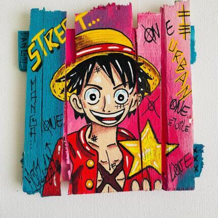 Gemälde Hello von Molla Nathalie  | Gemälde Pop-Art Acryl, Holz, Posca Pop-Ikonen