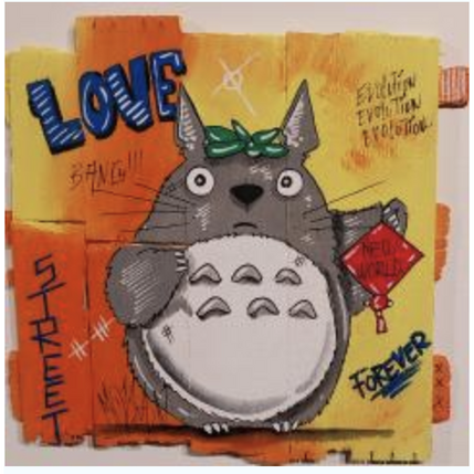 Pintura New world por Molla Nathalie | Pintura Pop art Acrílico, Posca Iconos pop