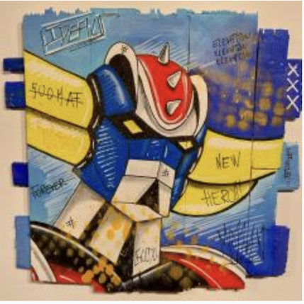 Pintura Elévation por Molla Nathalie | Pintura Pop art Acrílico, Posca Iconos pop