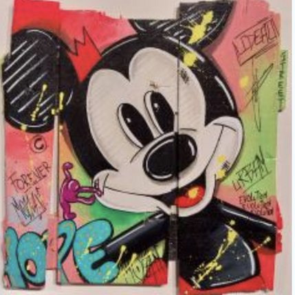 Gemälde Mick von Molla Nathalie  | Gemälde Pop-Art Acryl, Posca Pop-Ikonen