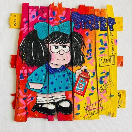 Peinture Hello (Mafalda) par Molla Nathalie | Tableau Pop-art Acrylique, Bois, Posca Icones Pop