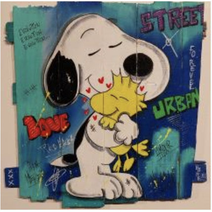 Pintura Je t'aime por Molla Nathalie | Pintura Pop art Acrílico, Posca Iconos pop