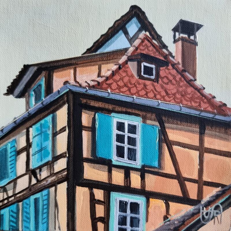 Peinture A little orange par Rasa | Tableau Figuratif Urbain Acrylique