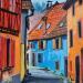 Painting Small street by Rasa | Painting Figurative Urban Acrylic