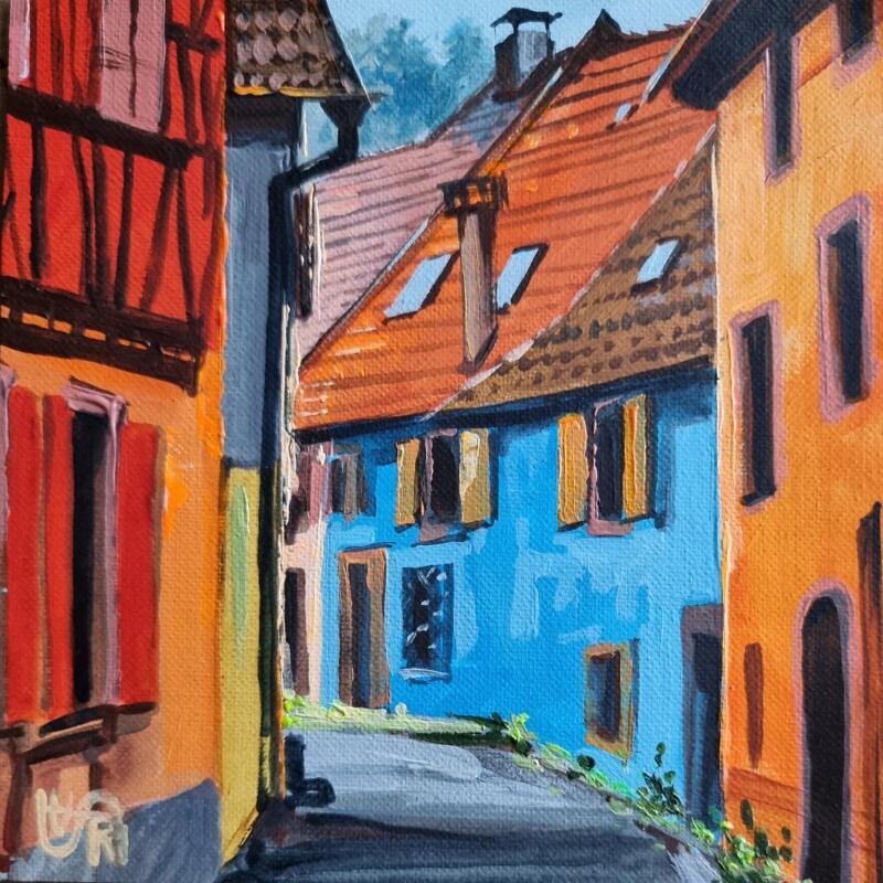 Painting Small street by Rasa | Painting Figurative Urban Acrylic