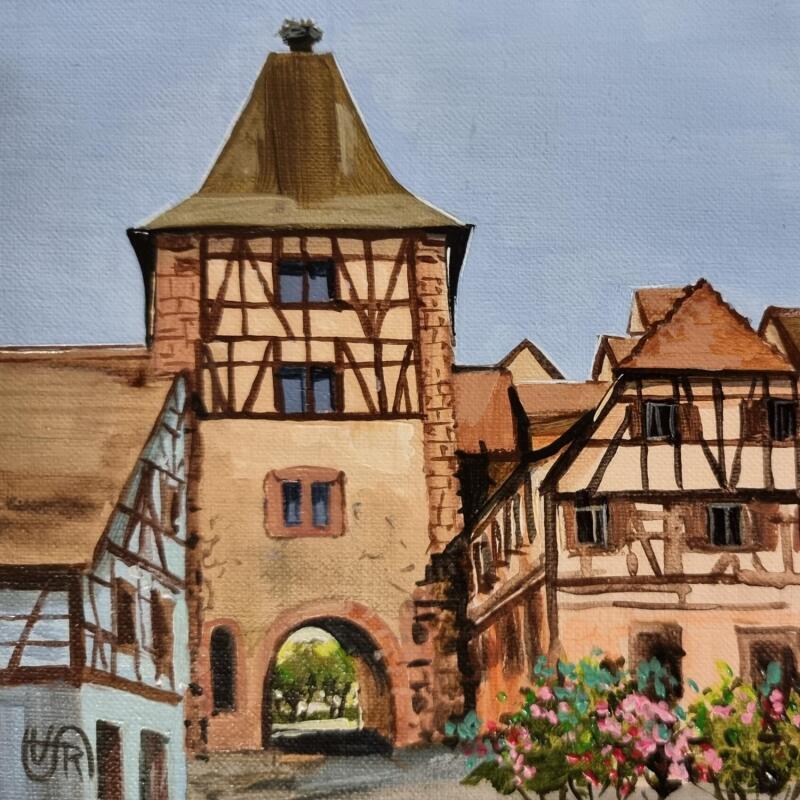 Painting Throuhg the city gates by Rasa | Painting Figurative Urban Acrylic