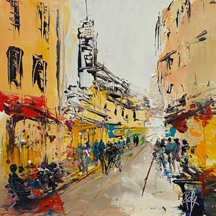 Painting Bistrots by Raffin Christian | Painting Figurative Oil Pop icons, Urban