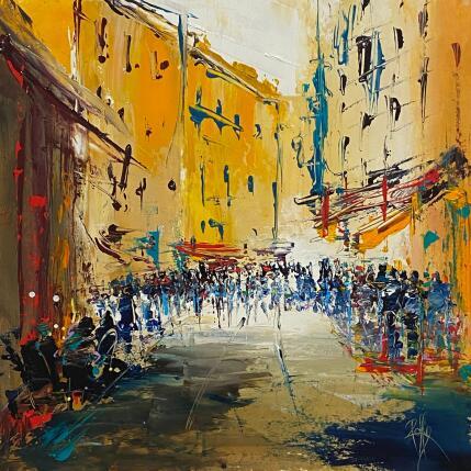 Painting Jour de Ville by Raffin Christian | Painting Figurative Oil Urban