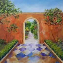 Painting Jardins secrets by Bessé Laurelle | Painting
