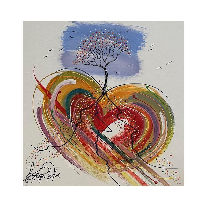 Painting l'arbre du coeur by Fonteyne David | Painting Figurative Acrylic