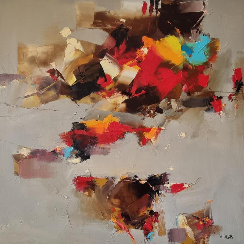 Painting Colorful dreams by Virgis | Painting Abstract Minimalist Oil