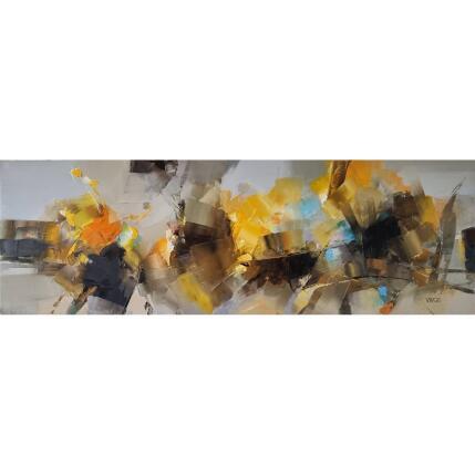 Peinture Autumn confusion par Virgis | Tableau Abstrait Huile Minimaliste