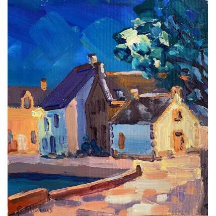 Peinture Saint Cado, lumières de nuit par Aliamus Béatrice  | Tableau Impressionnisme Acrylique, Aquarelle, Ardoise, Bois, Carton, Collage, Encre, Feuille d'argent, Feuille d'or, Fusain, Gouache, Graffiti, Grès, Huile, Laque, Métal, Papier, Pastel, Pigments, Plexiglas, Posca, Poudre de marbre, Pyrogravure, Résine, Sable, Textile, Upcycling, Zinc Animaux, Architecture, Cinéma, Enfant, Icones Pop, Marine, Minimaliste, Mode, Musique, Nature, Natures mortes, Noir & blanc, Nu, Paysages, Portraits, Scènes de vie, Société, Sport, Urbain