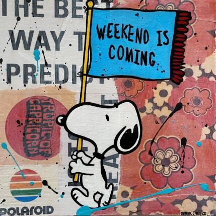 Peinture F3  week end par Marie G.  | Tableau Pop-art Acrylique, Bois, Collage Icones Pop