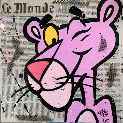 Painting F4  clin d'oeil by Marie G.  | Painting Pop-art Acrylic, Gluing, Wood Pop icons