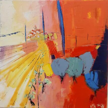 Painting TERRE D'ICI 2 by L'huillier Françis | Painting Abstract Oil Landscapes