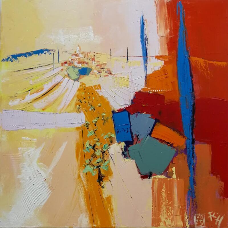 Peinture TERRE D'ICI 1 par L'huillier Françis | Tableau Abstrait Paysages Huile
