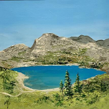 Painting Lac d'altitude by Blandin Magali | Painting Figurative Oil Landscapes, Pop icons