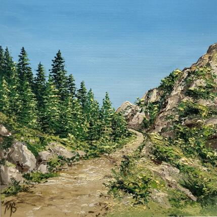 Peinture Sentier de montagne par Blandin Magali | Tableau Figuratif Huile Paysages