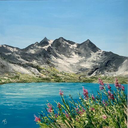 Peinture L'été en altitude par Blandin Magali | Tableau Figuratif Huile Paysages