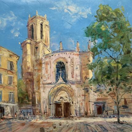 Gemälde La cathédrale Saint Sauveur von Arkady | Gemälde Figurativ Öl