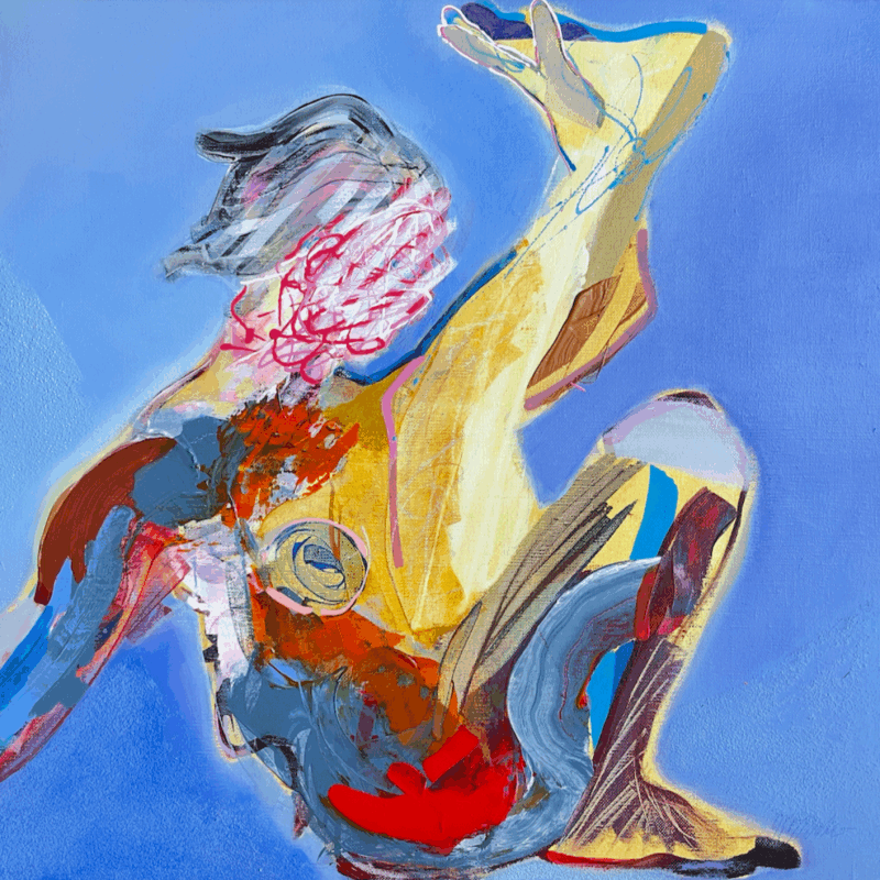 Gemälde La détente von Cressanne | Gemälde Figurativ Akt Acryl Tinte Sand