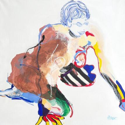 Peinture Le sable chaud par Cressanne | Tableau Figuratif Acrylique, Encre, Sable Nu