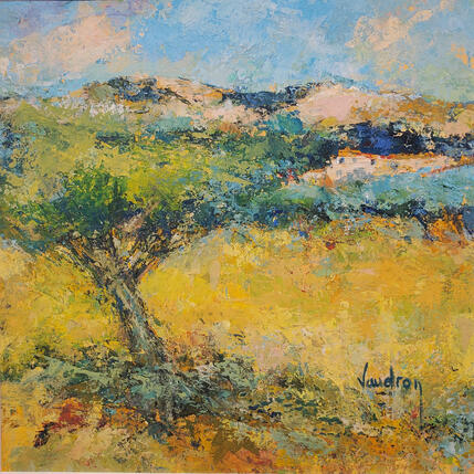 Painting Luberon à Lauris by Vaudron | Painting Figurative