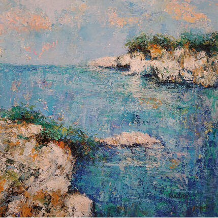 Pintura Les calanques de Cassis por Vaudron | Pintura Figurativo