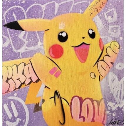 Painting Pika by Lemoine Mael | Painting Pop-art Acrylic, Graffiti Pop icons