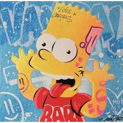 Painting Bart by Lemoine Mael | Painting Pop-art Acrylic, Graffiti Pop icons