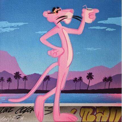 Painting Pink Cocktail by Lemoine Mael | Painting Pop-art Acrylic, Graffiti Pop icons