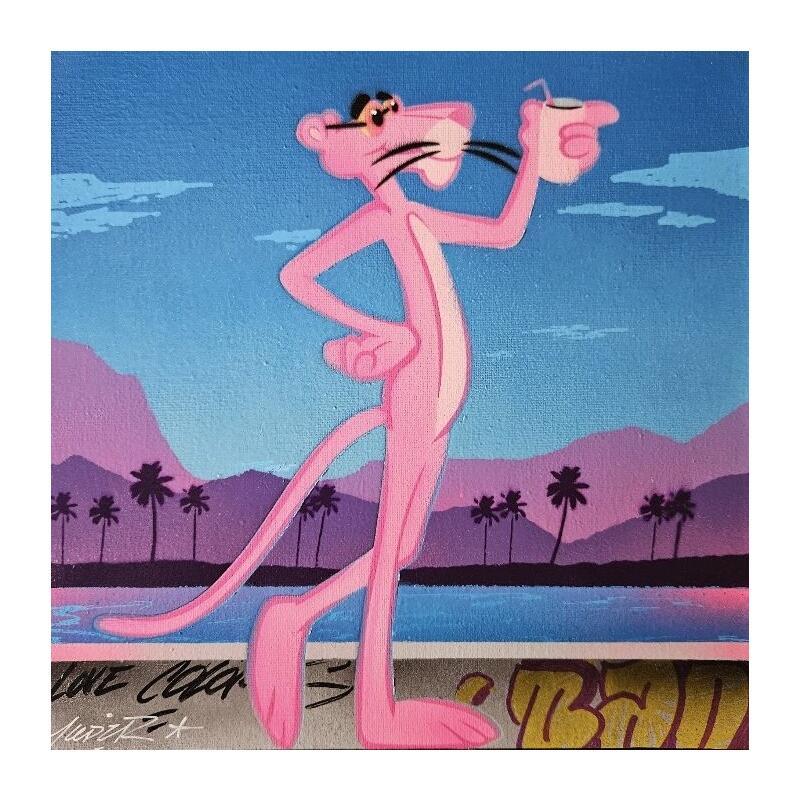 Peinture Pink Cocktail par Lemoine Mael | Tableau Pop-art Icones Pop Graffiti Acrylique