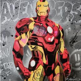Painting Iron Man by Lemoine Mael | Painting Pop-art Acrylic, Graffiti Pop icons
