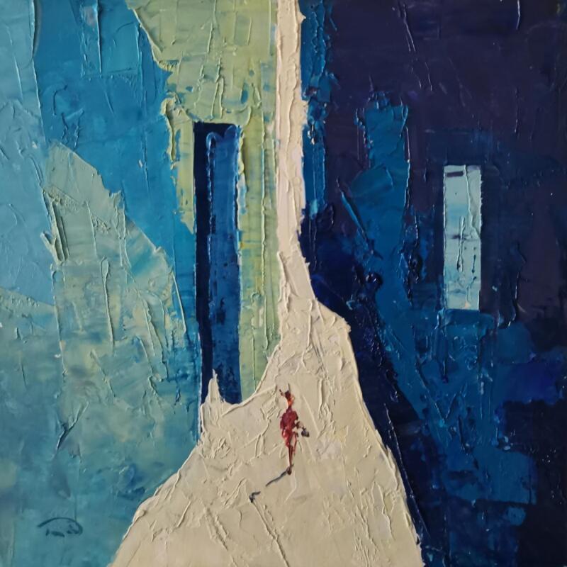 Painting Blau by Tomàs | Painting Abstract Society Life style Oil