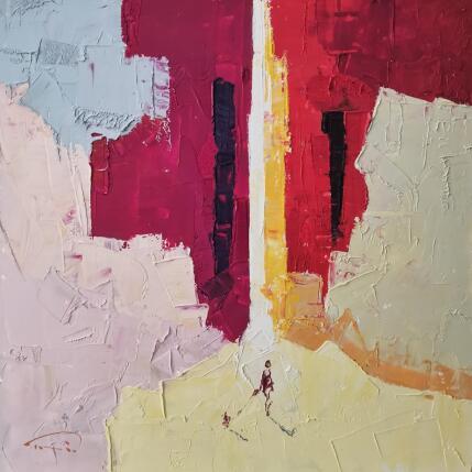 Peinture Profumo rosso par Tomàs | Tableau Abstrait Huile Société, Urbain