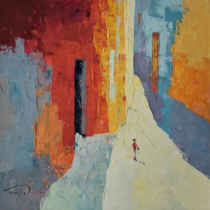 Painting Vaig cap a casa by Tomàs | Painting Impressionism Oil Life style, Society, Urban