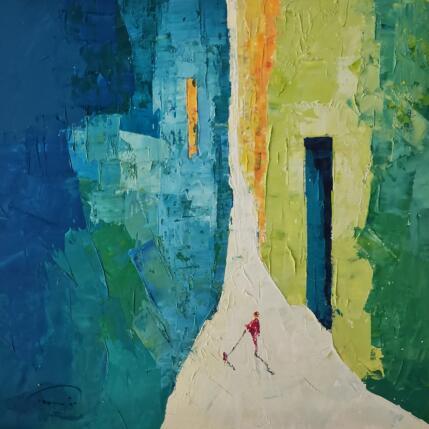 Painting Capvespre tranquil by Tomàs | Painting Abstract Oil Urban