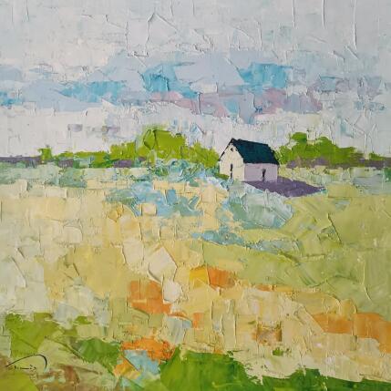 Painting Paysage vert by Tomàs | Painting Impressionism Oil Landscapes