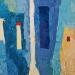 Painting El gat vermell by Tomàs | Painting Abstract Society Urban Oil