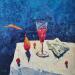 Painting Formatge amb vi by Tomàs | Painting Impressionism Still-life Oil