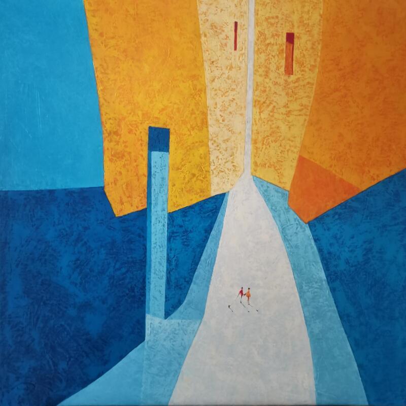 Painting I need you by Tomàs | Painting Abstract Society Urban Life style Oil